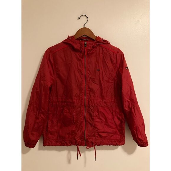Vtg Tommy  Hilfiger red windbreaker - Picture 1 of 4